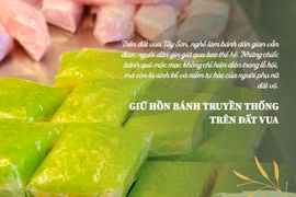 Người phụ nữ đất võ tỉ mỉ chế biến những chiếc bánh dân gian mộc mạc, góp phần giữ hồn ẩm thực truyền thống trên đất vua Tây Sơn.