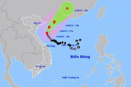 Bão số 1 có đường đi và quỹ đạo khác thường. (Nguồn: NCHMF)