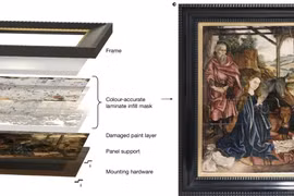 Dùng mặt nạ kỹ thuật số để phục hồi tranh. (Ảnh: Franetic)