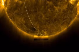 Ảnh chụp cực nam Mặt Trời của tàu Solar Orbiter. (Ảnh: ESA)