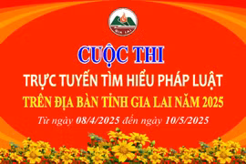 36 cá nhân đạt giải Cuộc thi trực tuyến “Tìm hiểu pháp luật trên địa bàn tỉnh Gia Lai” năm 2025