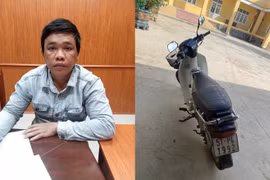 Trần Thái Ngọc và tang vật. Ảnh: ĐVCC