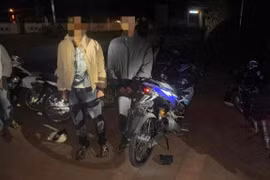 Tạm giữ 13 xe máy của các đối tượng càn quấy trên tỉnh lộ 670B