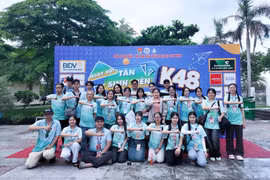 Câu lạc bộ Kỹ năng QNU (Trường Đại học Quy Nhơn) tham gia các hoạt động kết nối, chào đón tân sinh viên. Ảnh: ĐVCC