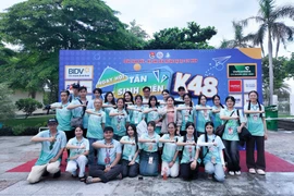 Câu lạc bộ Kỹ năng QNU (Trường Đại học Quy Nhơn) tham gia các hoạt động kết nối, chào đón tân sinh viên. Ảnh: ĐVCC