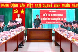 Đoàn công tác của Bộ Tư lệnh Quân khu 5 kiểm tra các đơn vị thuộc Bộ Chỉ huy Quân sự tỉnh Gia Lai