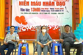 Gia Lai: Hơn 100 tăng, ni, phật tử tham gia hiến máu tình nguyện
