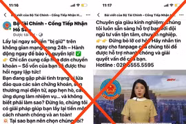 Trang Facebook giả mạo Bộ Tài chính. Ảnh: BTC