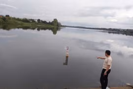 Hồ chứa nước Biển Hồ B vượt mực nước dâng bình thường sớm hơn so với năm 2024. Ảnh: N.D