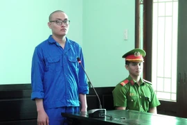 Bị cáo Lê Khánh Hoàng tại phiên tòa sơ thẩm. Ảnh: M.N