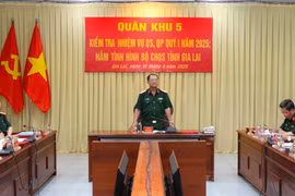 Đoàn công tác Quân khu 5 kiểm tra nhiệm vụ quân sự, quốc phòng quý I-2025 tại Gia Lai