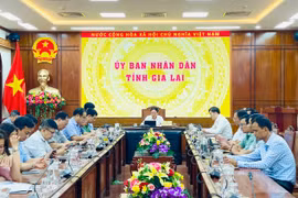 Quang cảnh hội nghị trực tuyến tại điểm cầu tỉnh Gia Lai. Ảnh: T.D