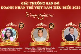 Tỉnh Gia Lai có 3 doanh nhân trẻ đạt Giải thưởng Sao Đỏ 2025.