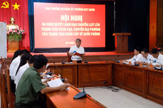 Khai mạc diễn tập tác chiến phường Quy Nhơn trong khu vực phòng thủ.