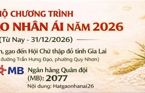 Hội Chữ thập đỏ Gia Lai kêu gọi ủng hộ chương trình Hạt gạo nhân ái 2026