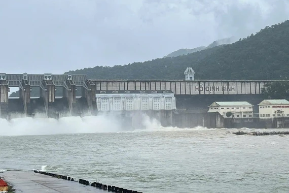 Lưu lượng nước đến hồ Định Bình cao nhất so với nhiều ngày qua 