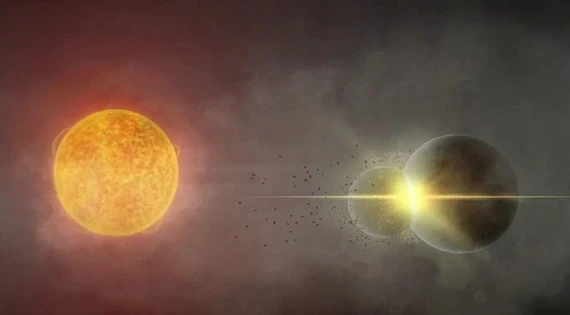 Điều xảy ra với Trái Đất 4,5 tỉ năm trước vừa lặp lại giữa trời?