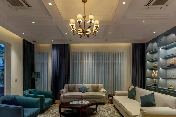 Thiết kế 'tổ ấm' với tông xanh hiện đại, thanh lịch