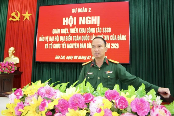 Sư đoàn 2 (Quân khu 5) tổ chức hội nghị quán triệt, triển khai công tác sẵn sàng chiến đấu, bảo vệ Đại hội XIV của Đảng.