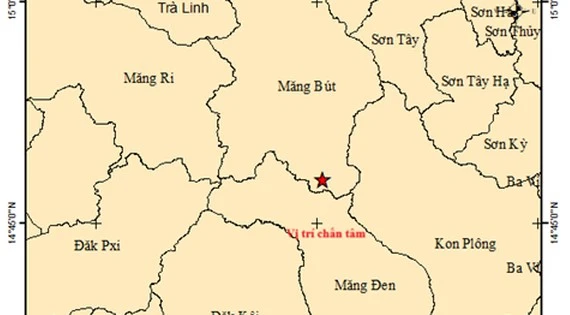 Liên tiếp xảy ra các trận động đất ở Quảng Ngãi
