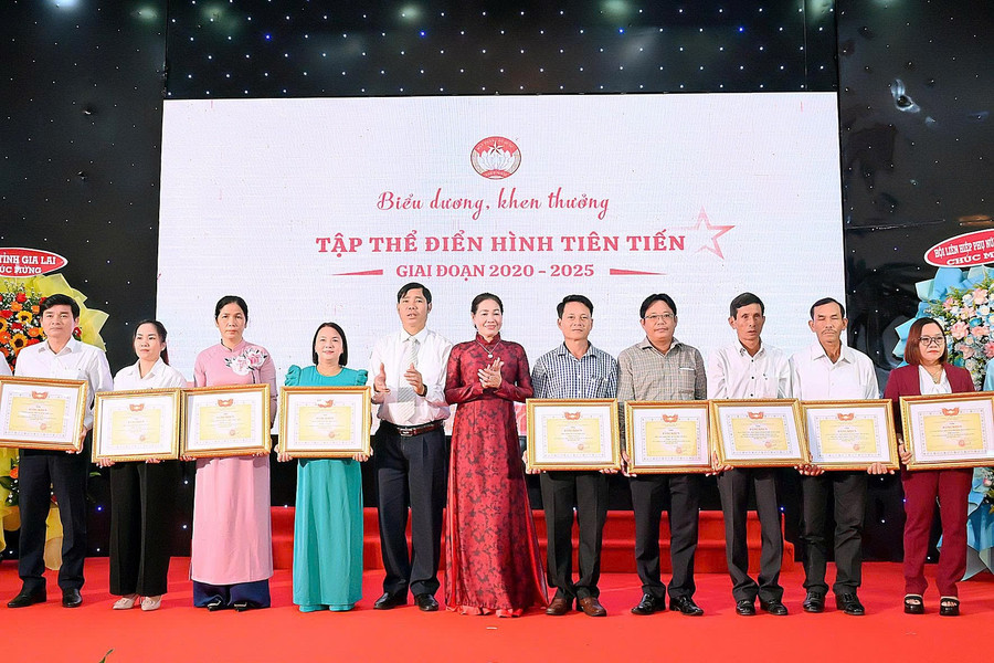 Các tập thể, cá nhân được tuyên dương tại Hội nghị đều là những điển hình về sự năng động, sáng tạo, dám nghĩ, dám làm, dám chịu trách nhiệm vì lợi ích chung. Ảnh: Đức Thụy z7024125771265-0d1ca0031f67314c59f742b9b12bd53a.jpg