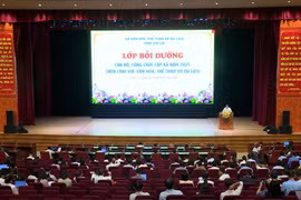 Toàn cảnh lớp bồi dưỡng cán bộ, công chức cấp xã trên lĩnh vực VH-TT&DL