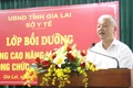 Giám đốc Sở Y tế Lê Quang Hùng phát biểu khai mạc lớp bồi dưỡng.