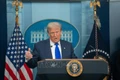Tổng thống Mỹ Donald Trump phát biểu tại cuộc họp báo ở Nhà Trắng, Washington, D.C. Ảnh tư liệu: THX/TTXVN