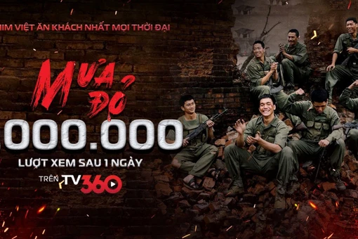 Sau 24 giờ phát trên TV360, “Mưa đỏ” đạt 1 triệu lượt xem