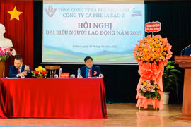 Công ty Cà phê Ia Sao 2 đã tổ chức Hội nghị Đại biểu người lao động năm 2025. Ảnh: Lê Nam