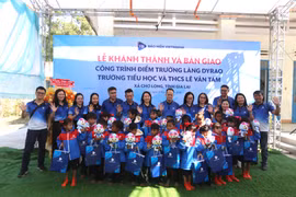 Lễ khánh thành phòng học trị giá 500 triệu đồng do Bảo hiểm VBI tài trợ tại điểm trường Dyrao, xã Chơ Long, tỉnh Gia Lai vào ngày 17-1.