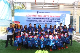 Lễ khánh thành phòng học trị giá 500 triệu đồng do Bảo hiểm VBI tài trợ tại điểm trường Dyrao, xã Chơ Long, tỉnh Gia Lai vào ngày 17-1.