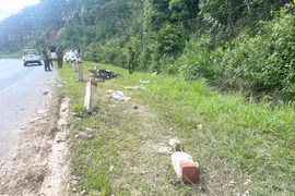 Tử vong vì tông vào cọc tiêu trên quốc lộ 19