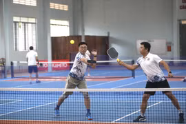 30 cặp tay vợt tranh tài ở Giải Pickleball khối Cảnh sát điều tra