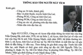 Tìm kiếm nam sinh viên Gia Lai mất tích gần 1 tháng 