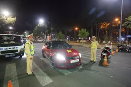 Ứng trực đảm bảo an ninh, an toàn đêm giao thừa. 