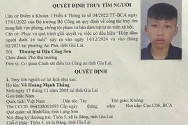 Cơ quan Cảnh sát điều tra Công an tỉnh đang truy tìm thanh niên đưa bạn gái 15 tuổi vào khách sạn để “quan hệ”.