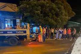 T. đã tông vào chốt kiểm tra nồng độ cồn trên quốc lộ 19B. Ảnh: Duy Hải