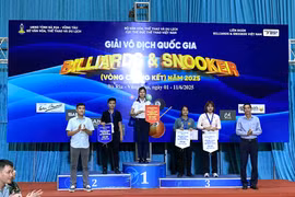 Nữ cơ thủ Gia Lai đăng quang ở Giải Billiards & Snooker Vô địch quốc gia