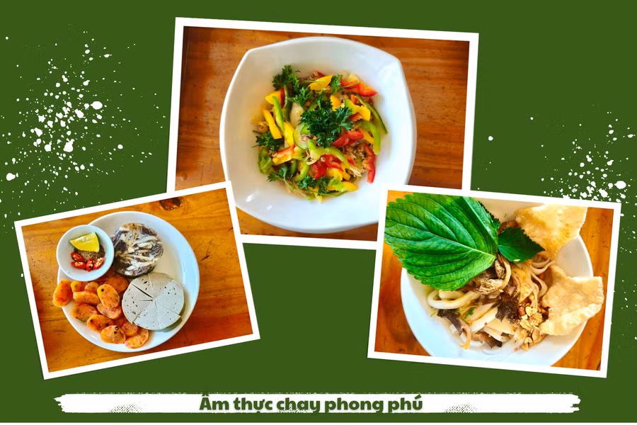 Món ăn chay cũng khá đa dạng, phong phú. Ảnh: P.V