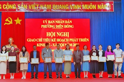 Phường Diên Hồng đề ra 21 chỉ tiêu, phấn đấu tăng trưởng GRDP trên 10,26% trong năm 2026.