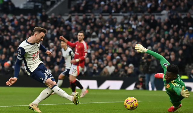 James Maddison ghi bàn mở tỉ số cho Tottenham James Maddison ghi bàn mở tỉ số cho Tottenham