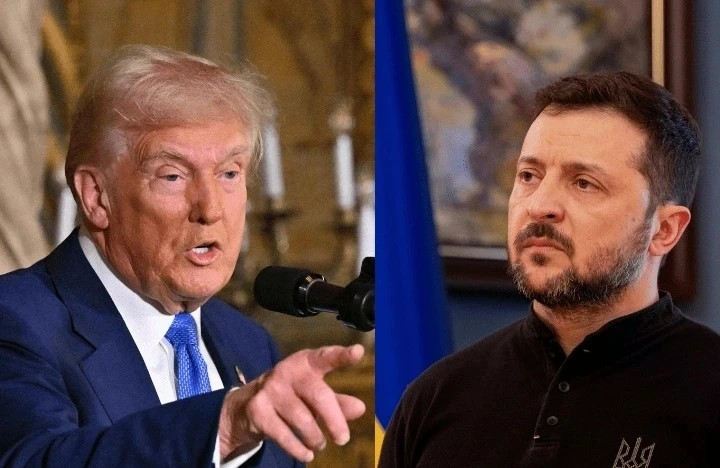 Tổng thống Mỹ Donald Trump và Tổng thống Ukraine Volodymyr Zelensky (Ảnh: Dawn). s-0.png