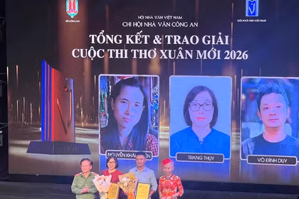 Tác giả Võ Đình Duy đạt giải cuộc thi thơ “Xuân mới” 2026