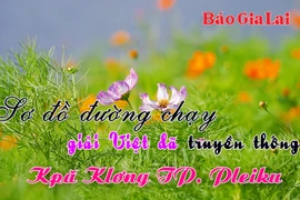 Sơ đồ đường chạy giải Việt dã truyền thống Kpă Klơng TP. Pleiku 