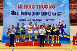 Gia Lai đạt 1 huy chương đồng Giải Cầu lông trung cao tuổi toàn quốc