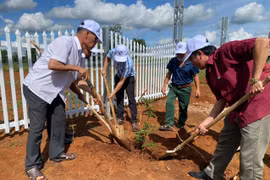 Trồng 2.000 cây xanh tại thị trấn Ia Kha