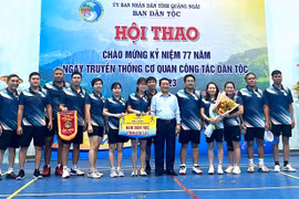 Gia Lai giành HC bạc bóng chuyền tại Hội thao truyền thống cơ quan làm công tác dân tộc