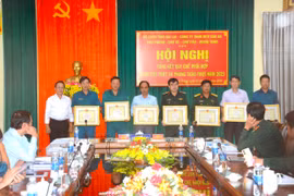 Tổng kết quy chế phối hợp giữa Bộ Chỉ huy Quân sự tỉnh với 4 công ty cao su