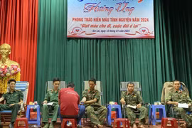 Trên 150 cán bộ, chiến sĩ Lữ đoàn Pháo phòng không 234 hiến máu tình nguyện